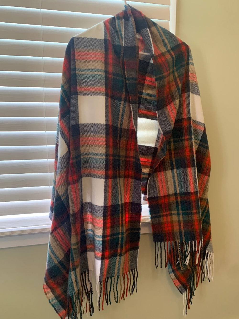 J Crew Flannel shawl/scarf